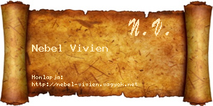 Nebel Vivien névjegykártya